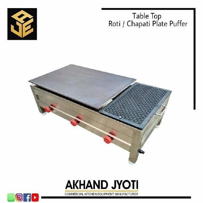 SS Chapati Plate Puffer, For Restaurant, Capacity: 6 To 30 Roti At A Time