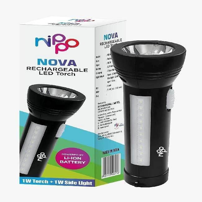 Nippo Nova rechargeable LED torch with Slide light