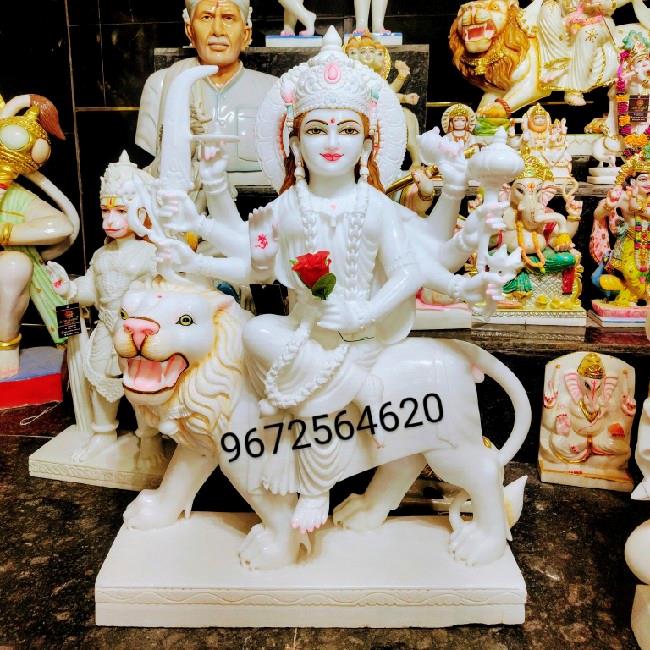 Durga Mata marble statue