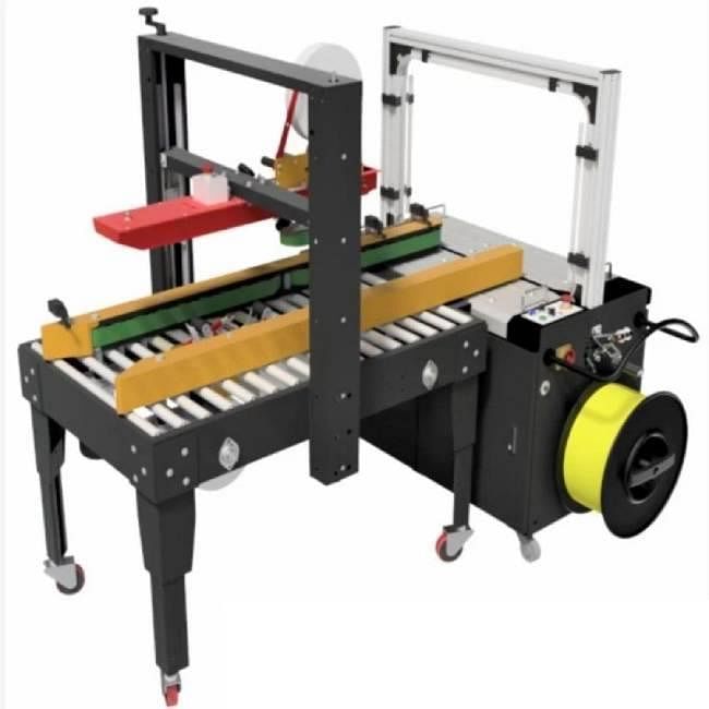 Combination Strapping Taping Online Machine