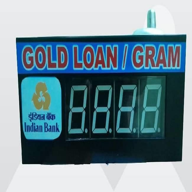 Gold loan rate LED display