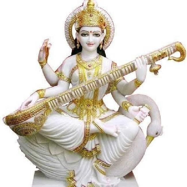 Marble Saraswati statue