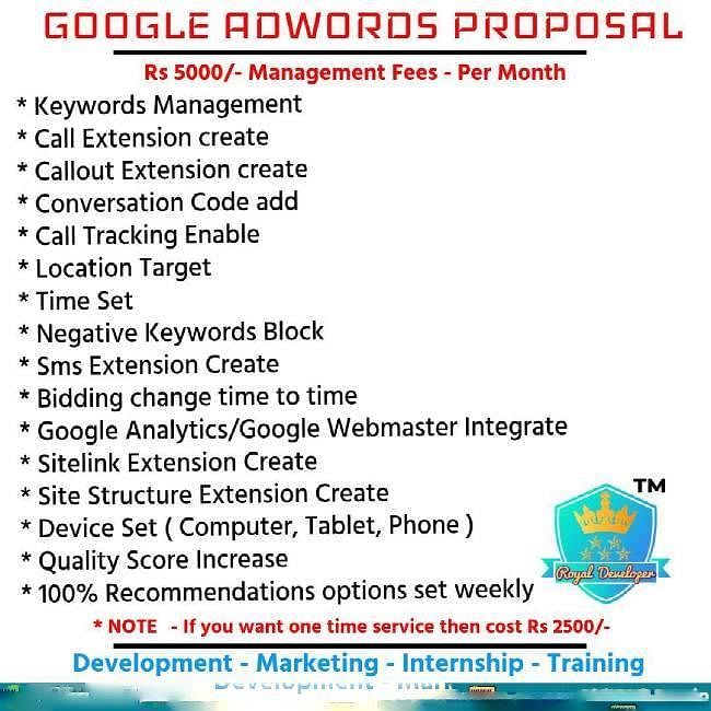 Google Adwords Proposal