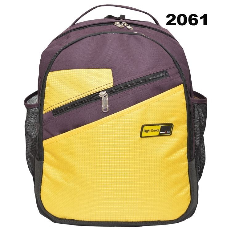 22L Yellow Polyester Laptop Backpack Bag