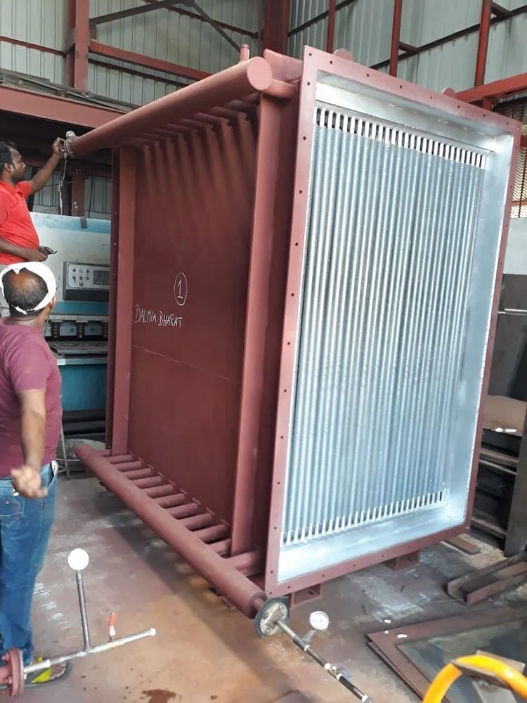 25 Bar Aluminium Steam Coil Air Preheater, For Food Process Industry