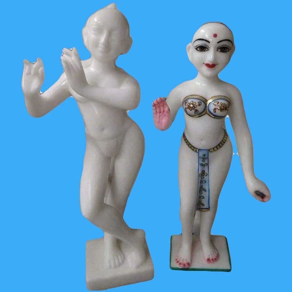 2.5 Feet Marble Iskon Radha Krishna Statue, Temple