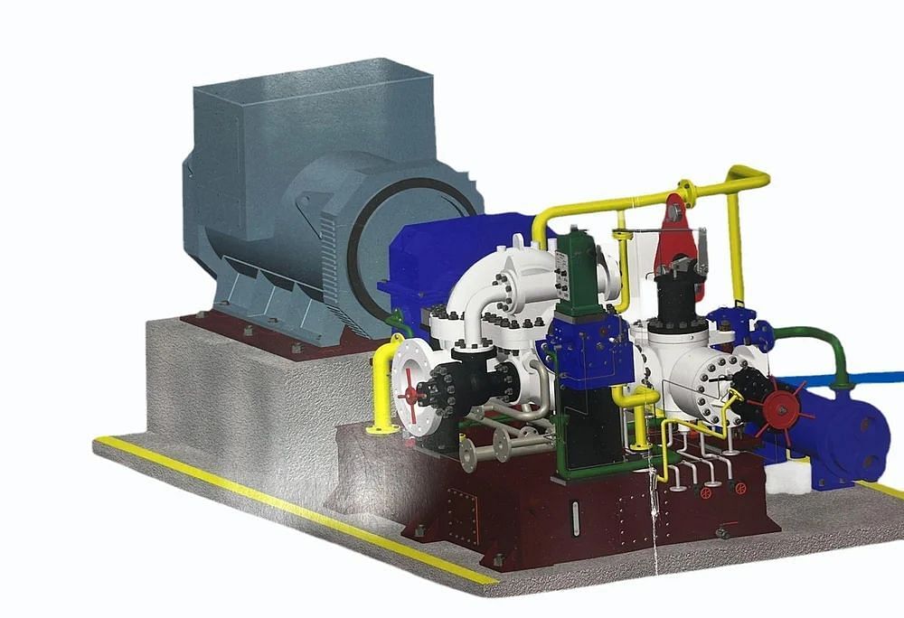 2500 kW Multi stage back pressure steam turbine