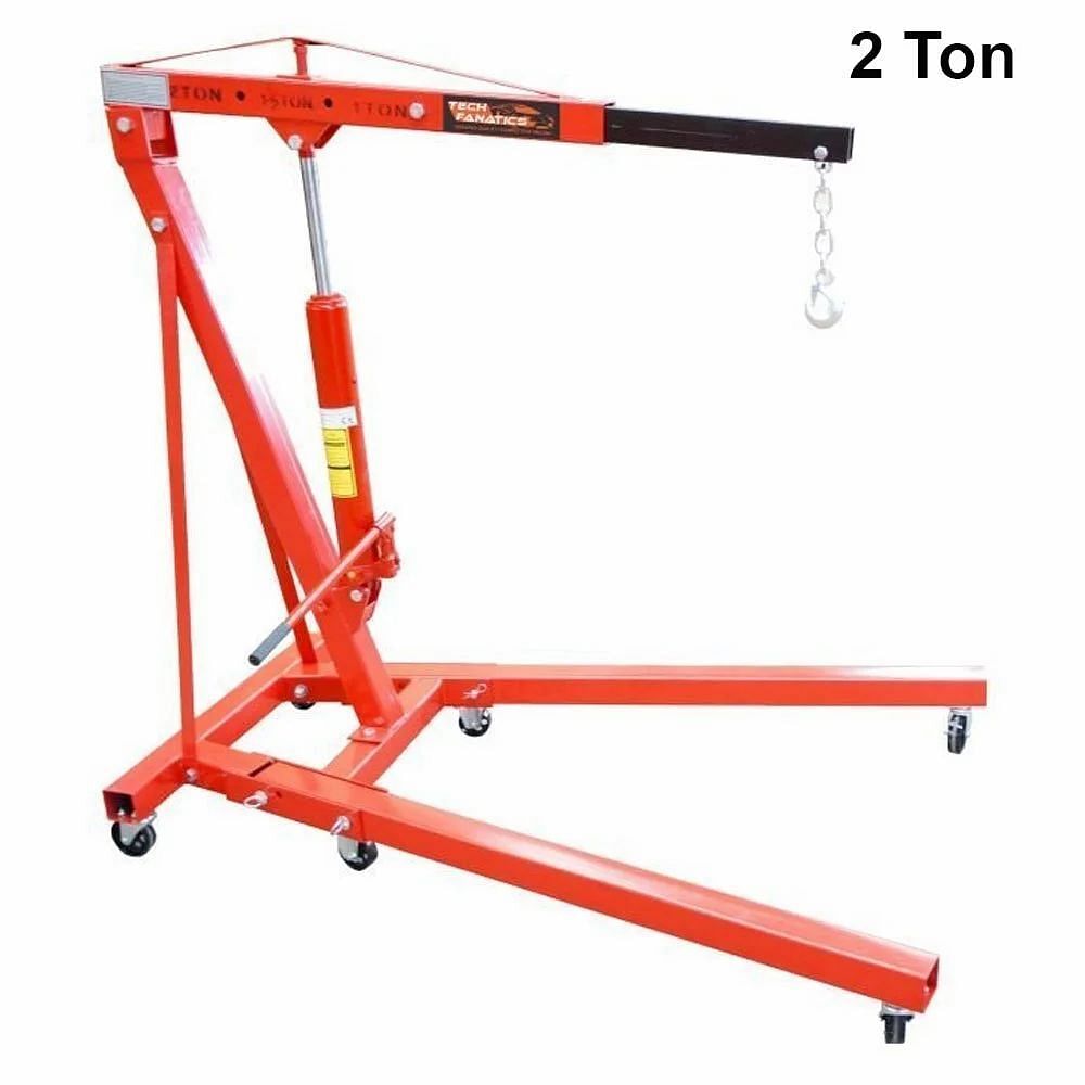 2T Fixed Model Gray Red Hydraulic Crane