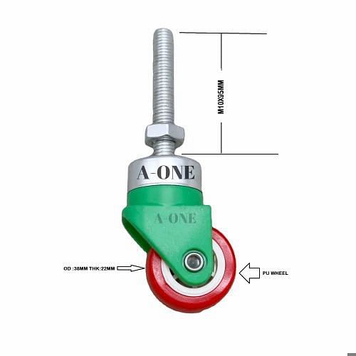 2X0.5 PU GLASS HANDLING WHEEL, Load Capacity: < 100 kg