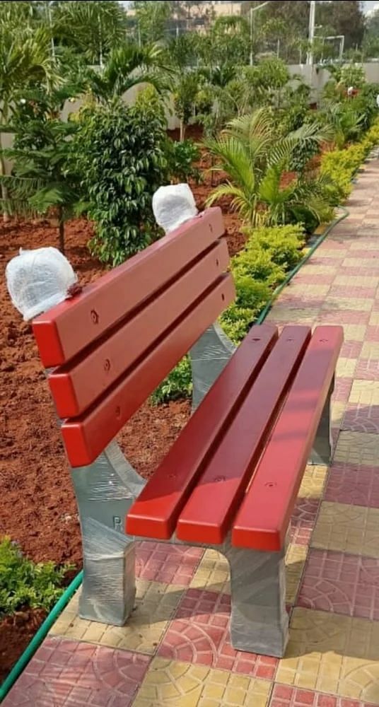 3 Seater Garden FRP Bench, With Backrest