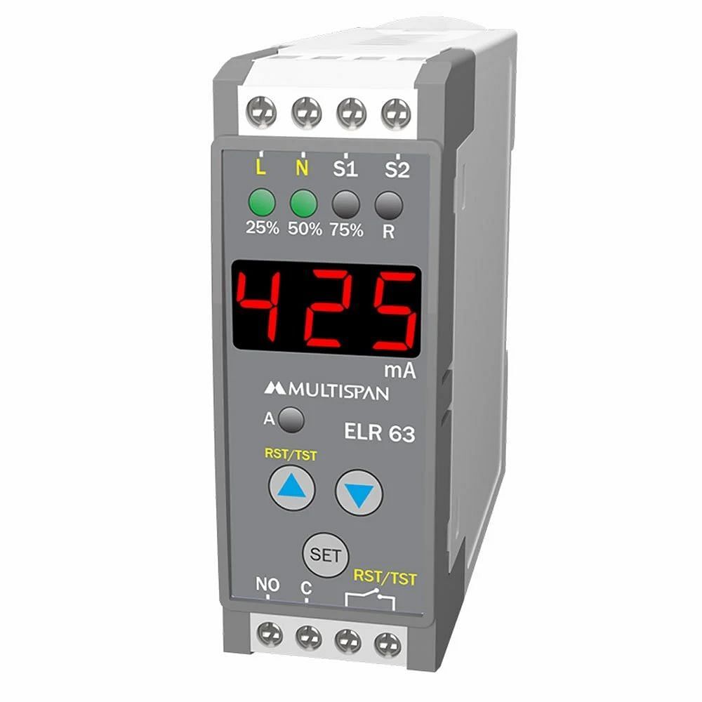 3.00 Ma Multispan ELR 63 Earth Leakage Relay, For Laboratory, 250 V Ac