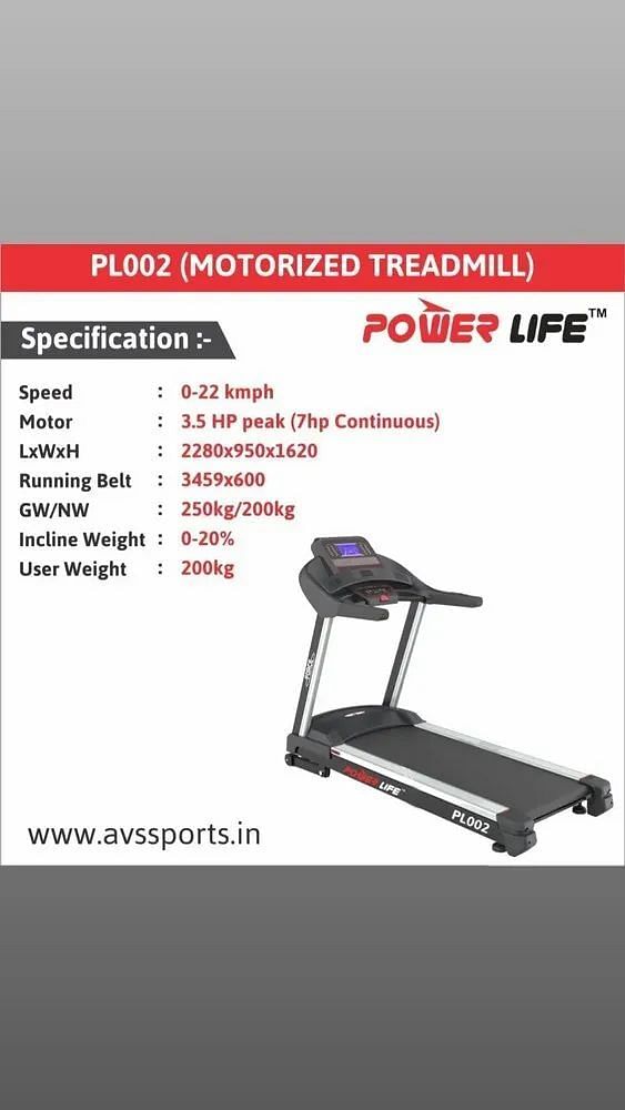 3.5 HP Home Use Motorized Treadmill, 250 Kg