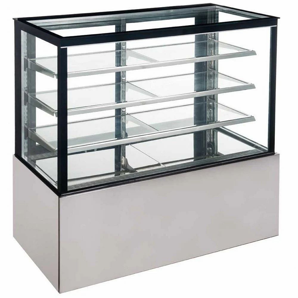 4 Feet Stainless Steel Glass Display Counter