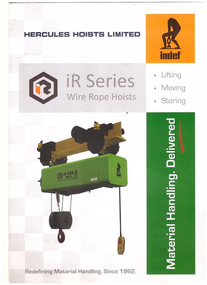 415 V Indef Make Wire Rope Electric Hoist, For Industrial, Capacity: 1-40 Tonne