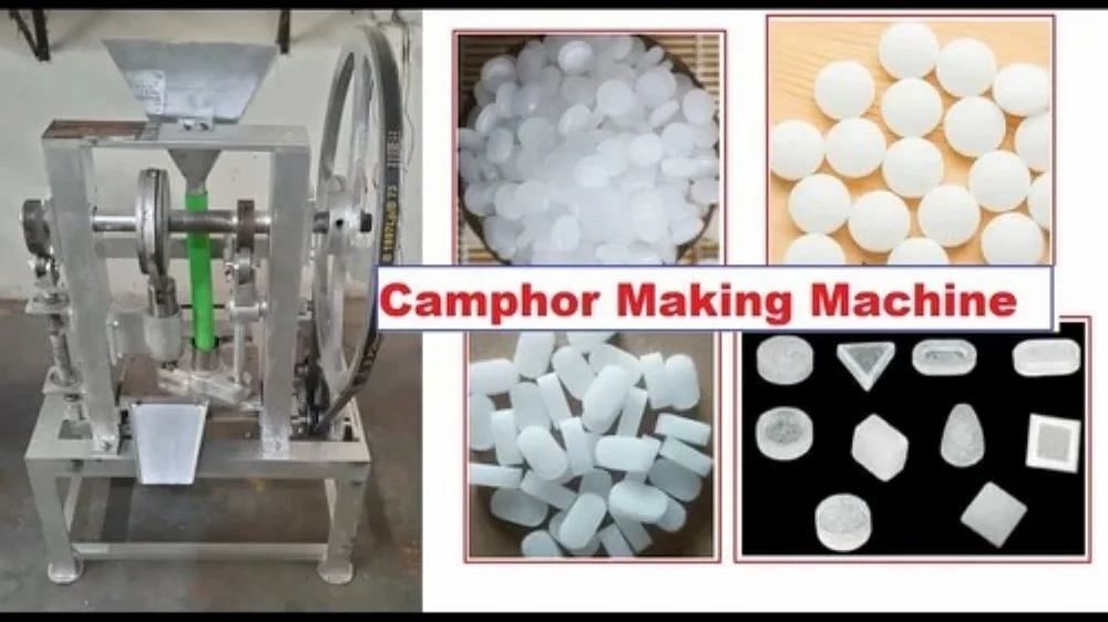 48mm 2HP Camphor Making Machine, 90mm, Capacity: 45 kg/Hr