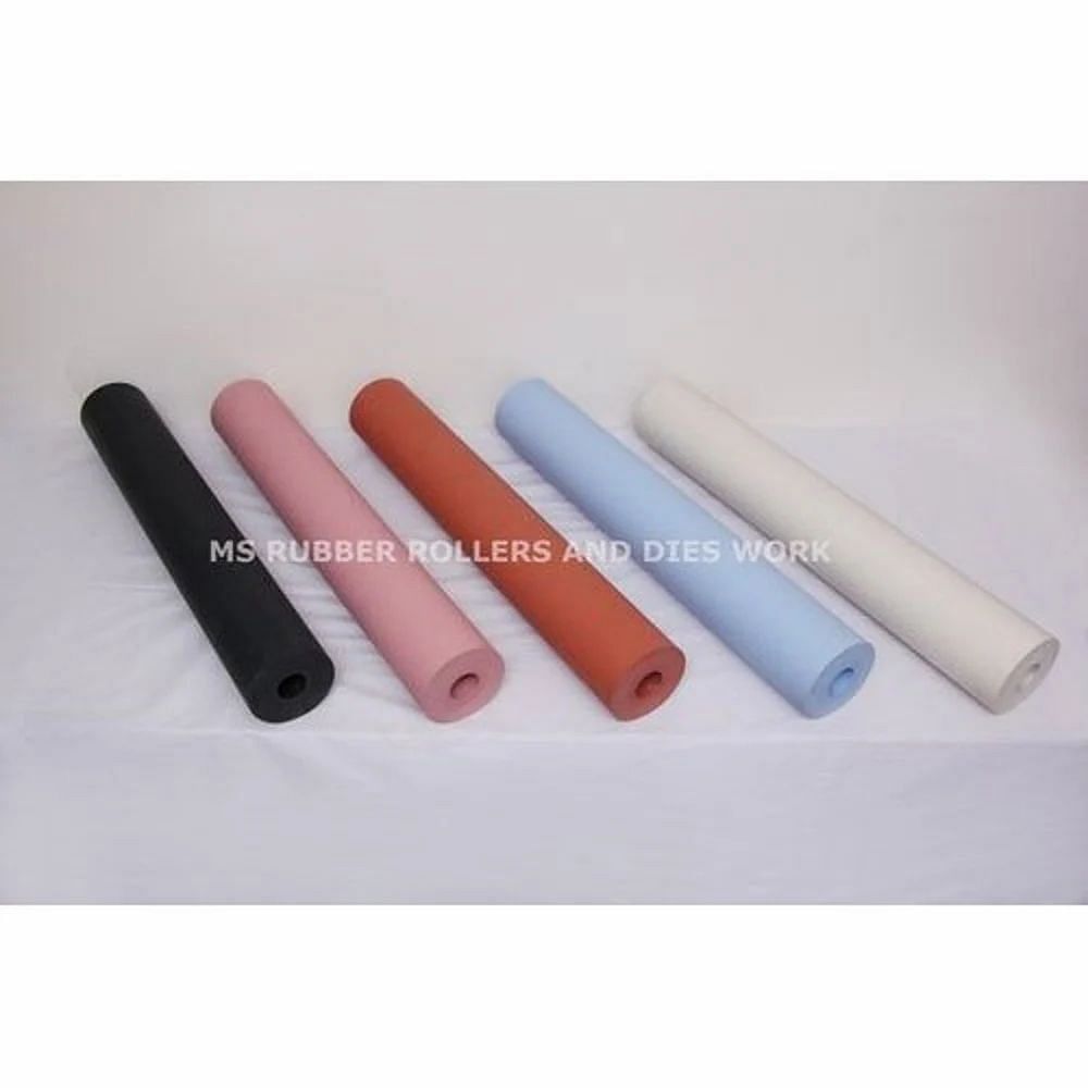 50 Sh- 80 Sh Silicone Rubber Roller Foil Stamping, For Printing