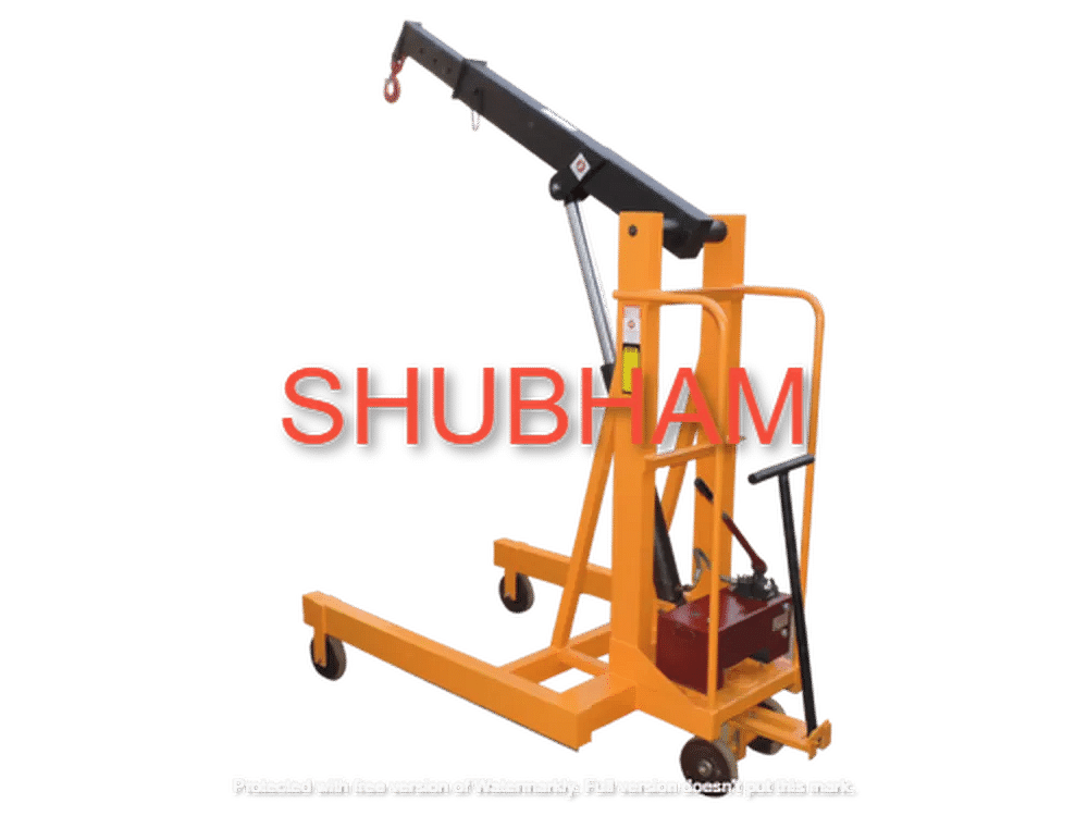 500 kgs to 5000 kgs Yellow Manual Mobile Floor Crane