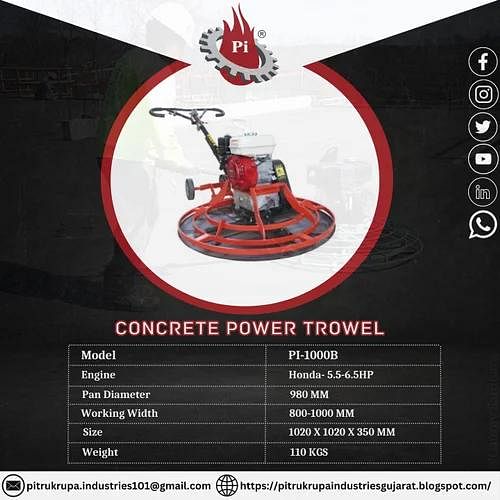 5.5-6.5 H.p. Petrol Power Trowel, Model Name/Number: Dmr 1000c