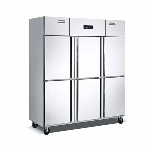 6 Door Stainless Steel Commercial Refrigerator Freezer