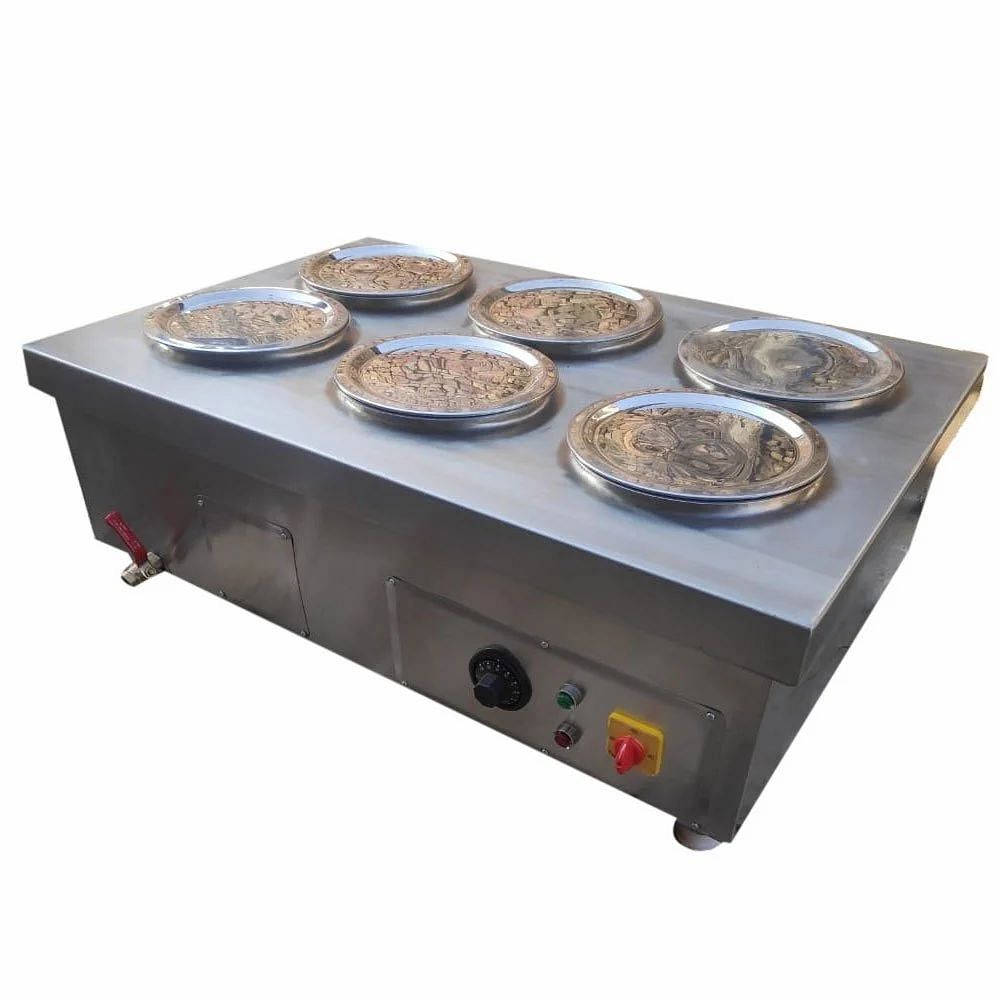 6 LPG Silver Stainless Steel Bain Marie, For Restaurant