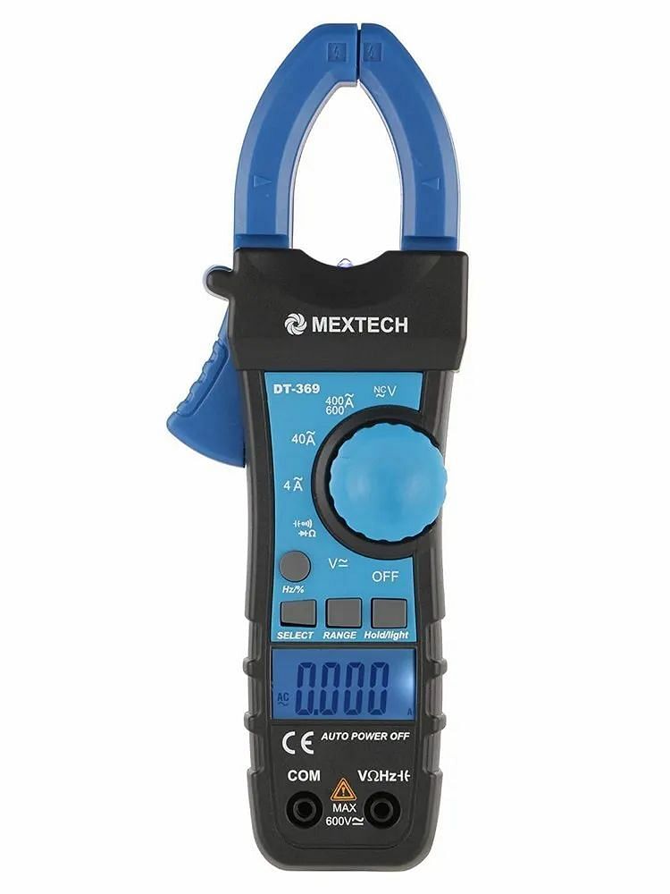 600A 600V Mextech Digital Clamp Meter DT-369, 9V