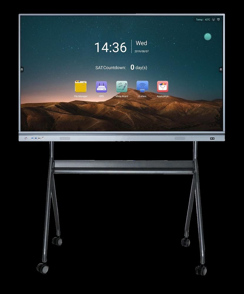 65" x 36.5" Black Trueview Interactive Flat Panel Display 75 inch IFPD, For Education, Power Consumption: 220 - 300 W