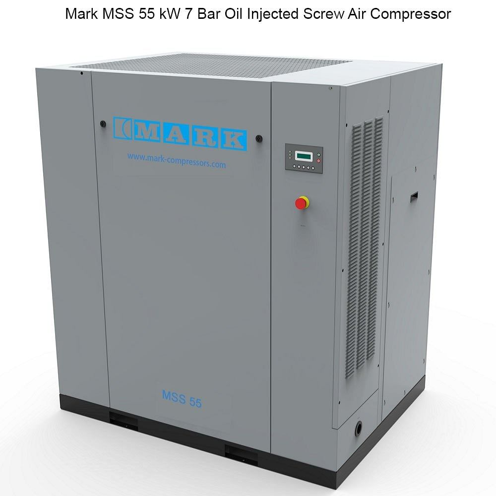 75 HP Mark MSS 55 kW 7 Bar Oil Injected Screw Air Compressor