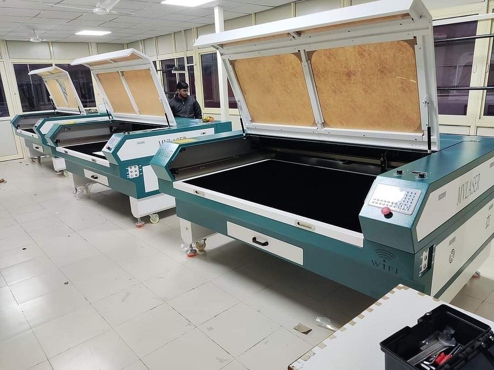 80W-150W Co2 Industrial Fabric Mask Laser Cutting Machine, Capacity: 3.5KW