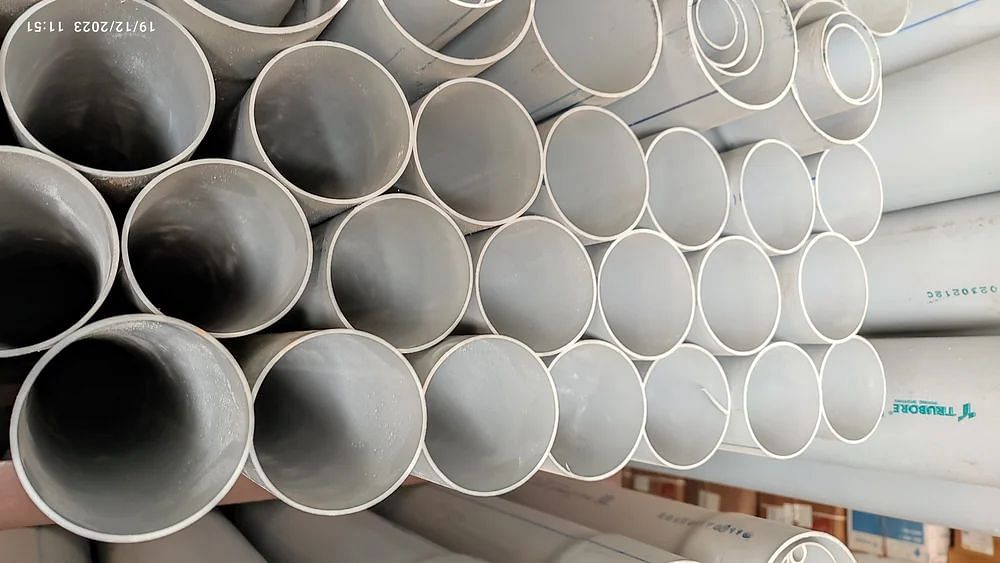 90MM X 4KG/SQCM TRUBORE PVC PIPES, 6 m