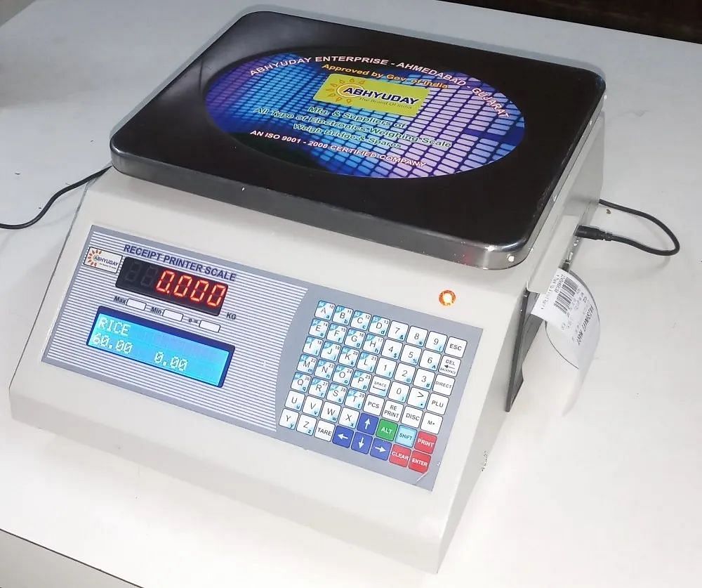 ABHYUDAY Digital Printing Weighing Machines, Weighing Capacity: 30KG, 2GM