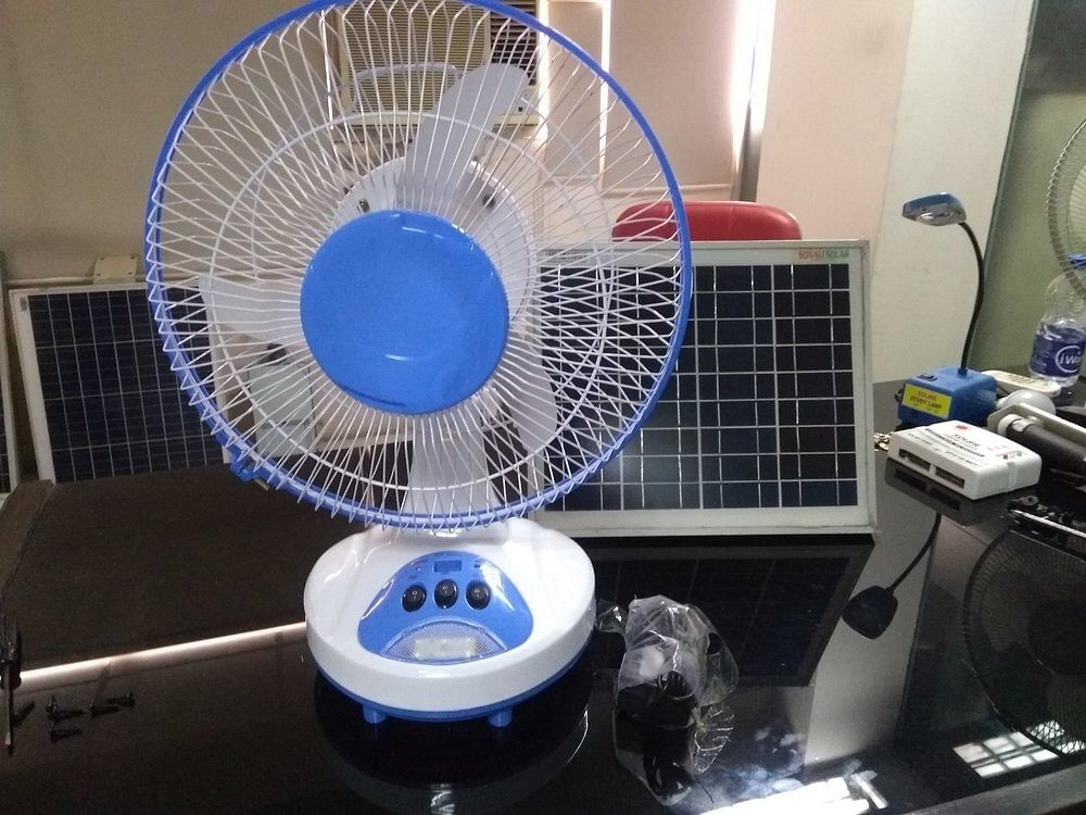 Abs Plastic Ac dc rechargeable fan with inbuilt led and usb charging port