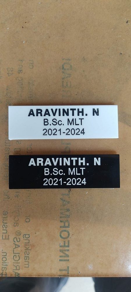 Acrylic Rectangle Engraved Name Badges