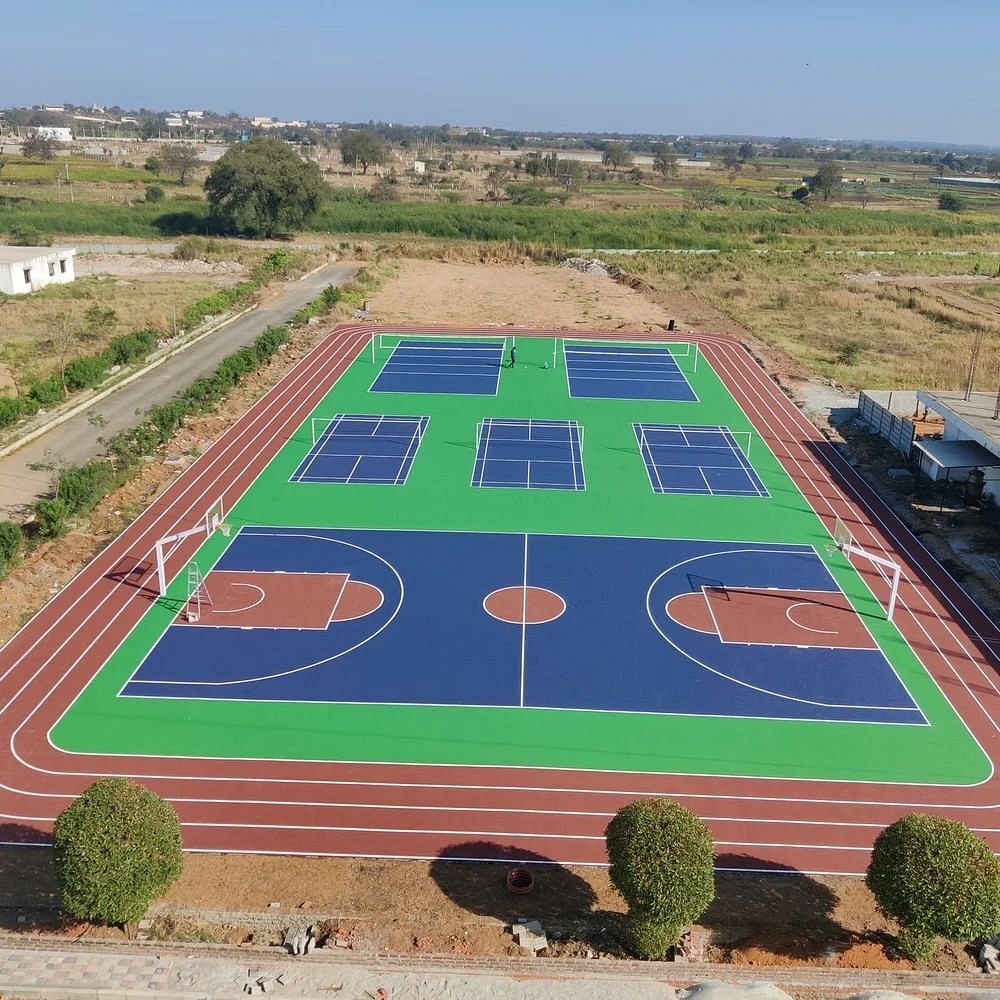 Acrylic Synthetic Green Sports Field Development