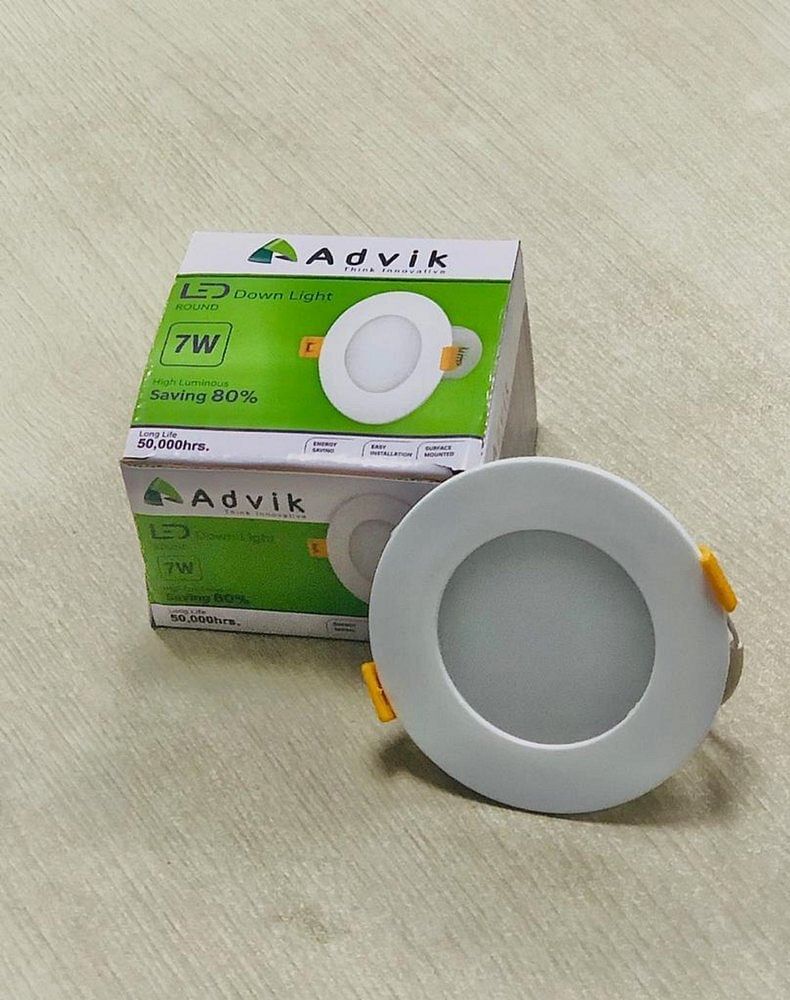 ADVIK CW/WW/G/B/R/P 7w Round Led Concealed Light, For Indoor