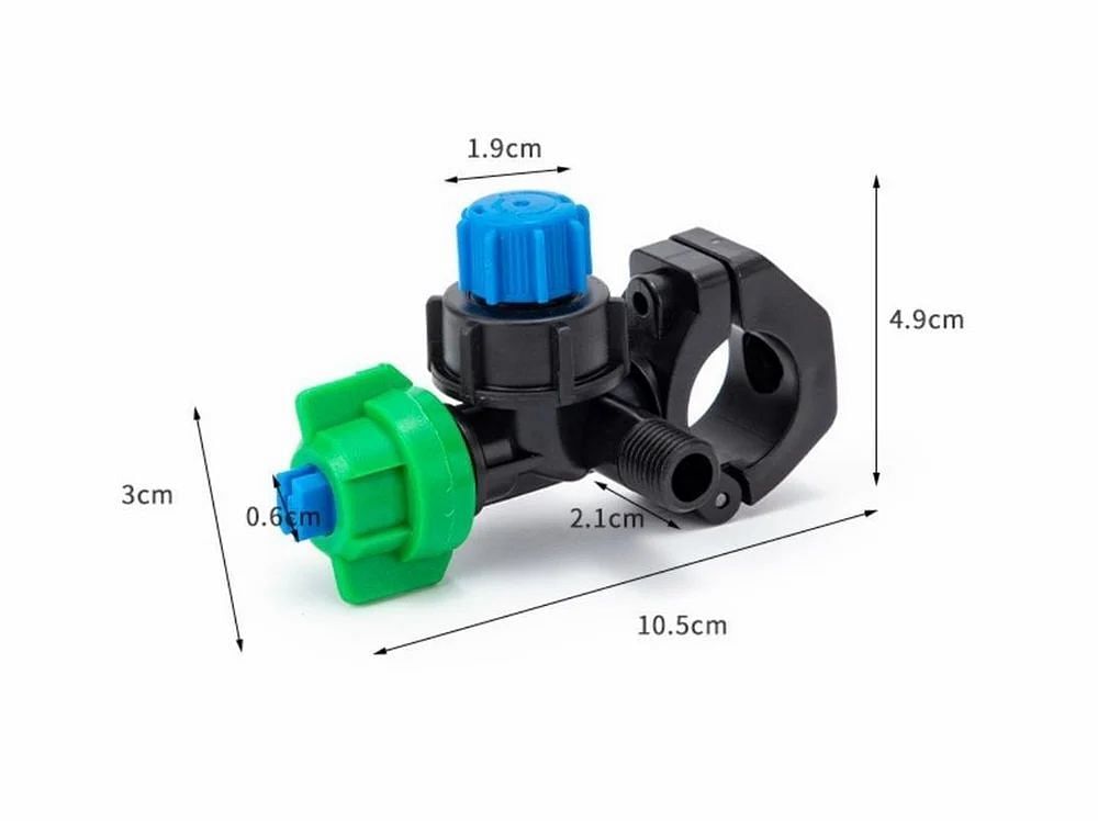 Air atomising boom spray nozzle pipe clamp plastic