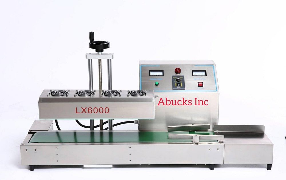 Air Cooling Automatic Induction Cap Sealing Machine With Conveyor Stainless Steel Body