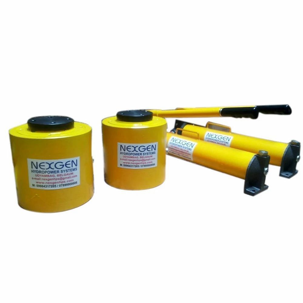 Alloy Steel Heavy Vehicle Nexgen Yellow Hydraulic Jacks Set, For Use To Lift Heavy Loads Up