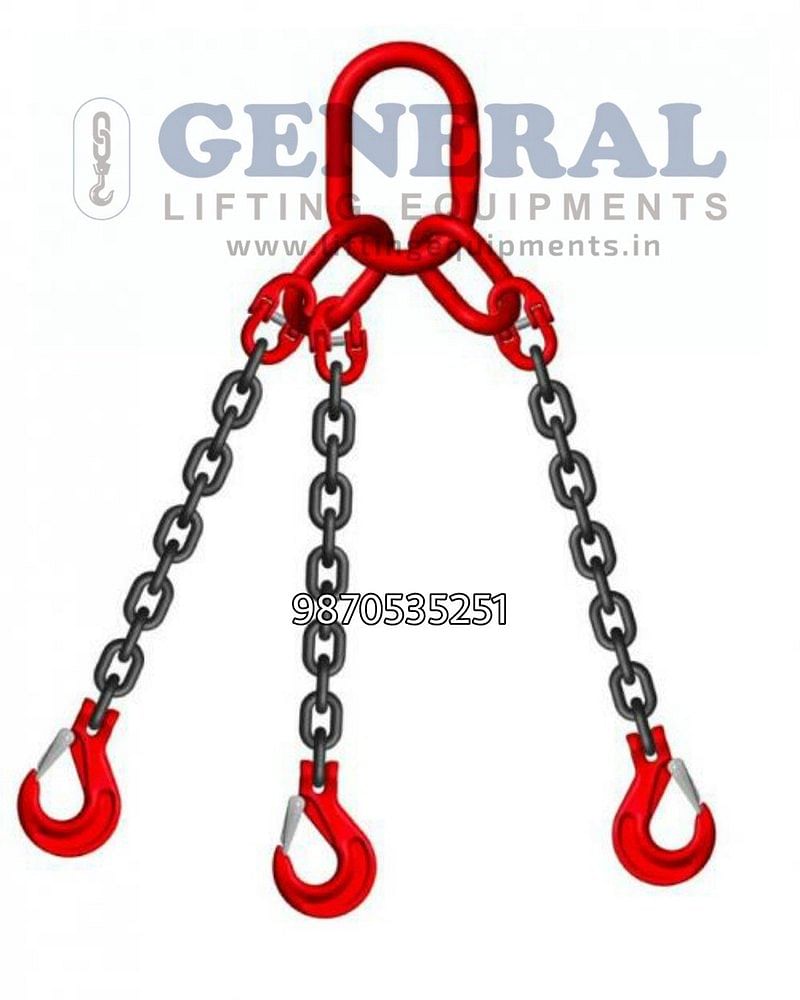 Alloy Steel Three Legged Chain Sling, Capacity: 5 Ton