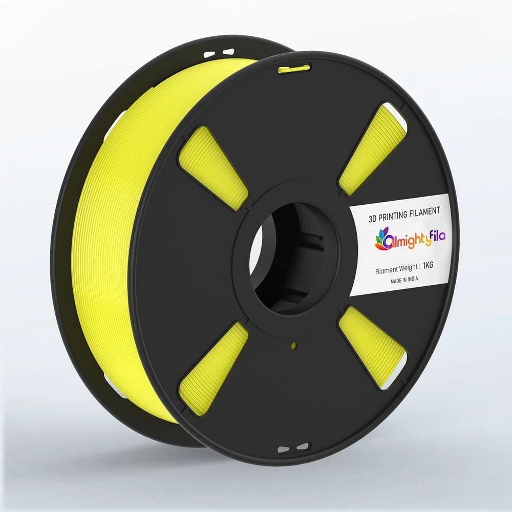 AlmightyFila - ABS 3D Printer Filament 1.75mm Yellow