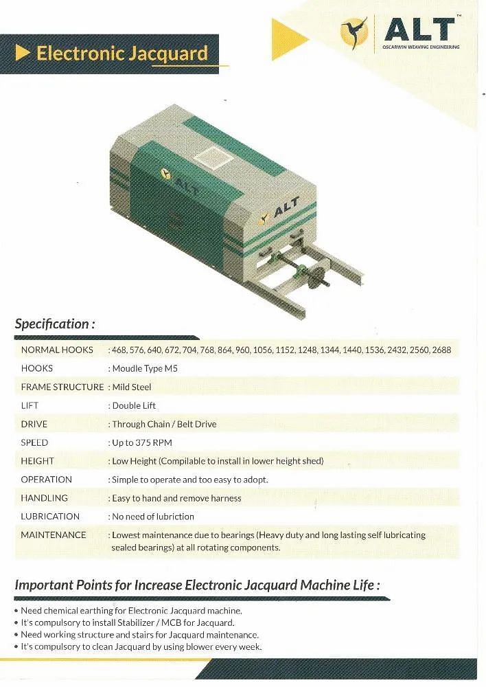 ALT-1536 Hook Electronic Jacquard, Packaging Type: Wooden Box, Size: 2.5*3 Ft