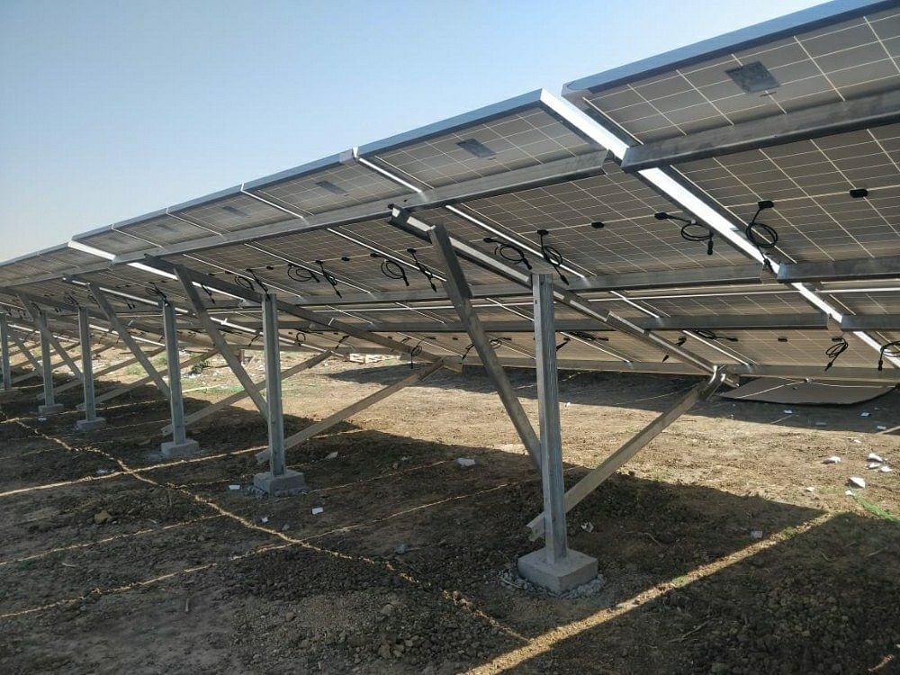 Aluminum Aluminium Landscape Solar Panel Mounting Structure, Thickness: 5mm