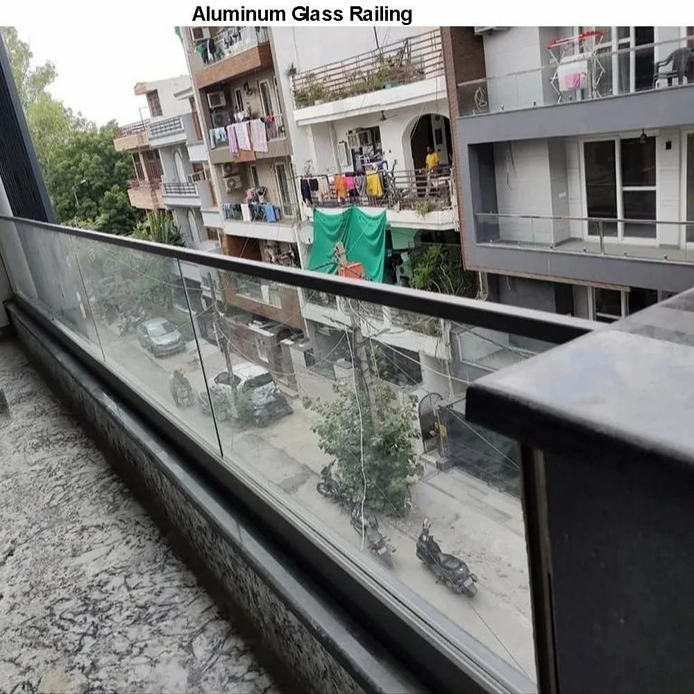 Aluminum Glass Railing, For Home, 12 mm