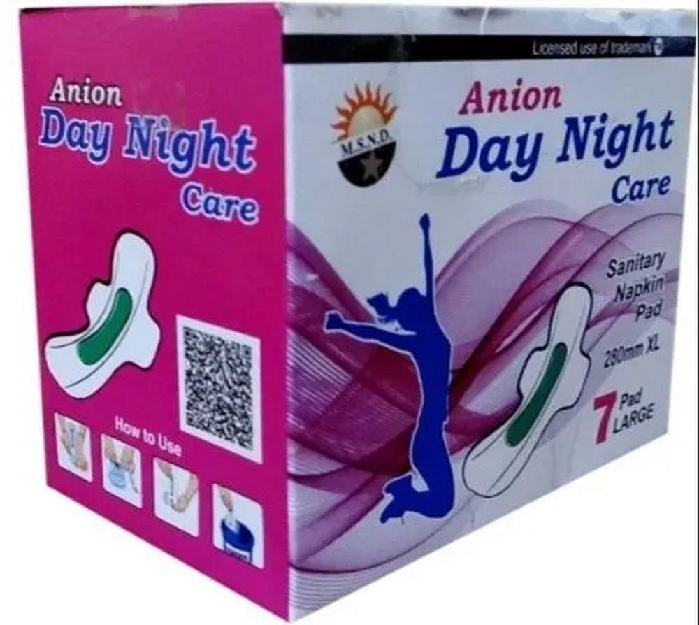 Anion Day Night Care Sanitary Napkin Pads, Large