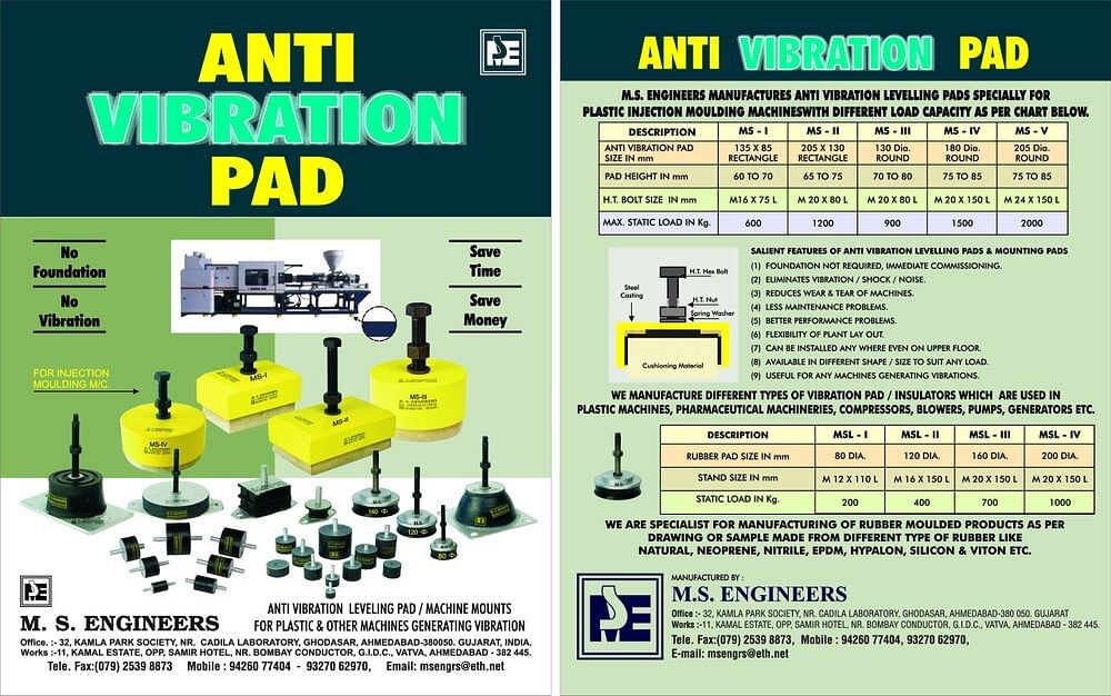 Anti Vibration Pad / Rubber Moulded Parts