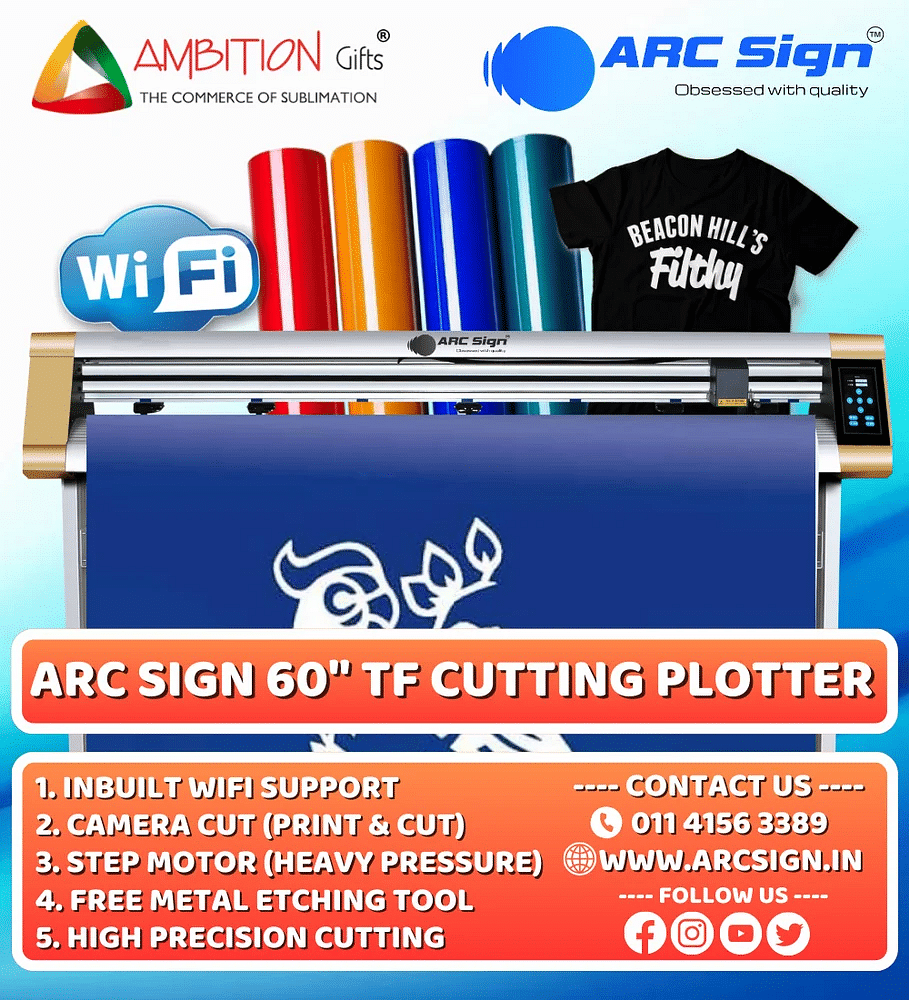 ARCSign 60"" TF Cutting Plotter With ( Stepper Motor ) Heavy Pressure Vinyl Cutting Pltter