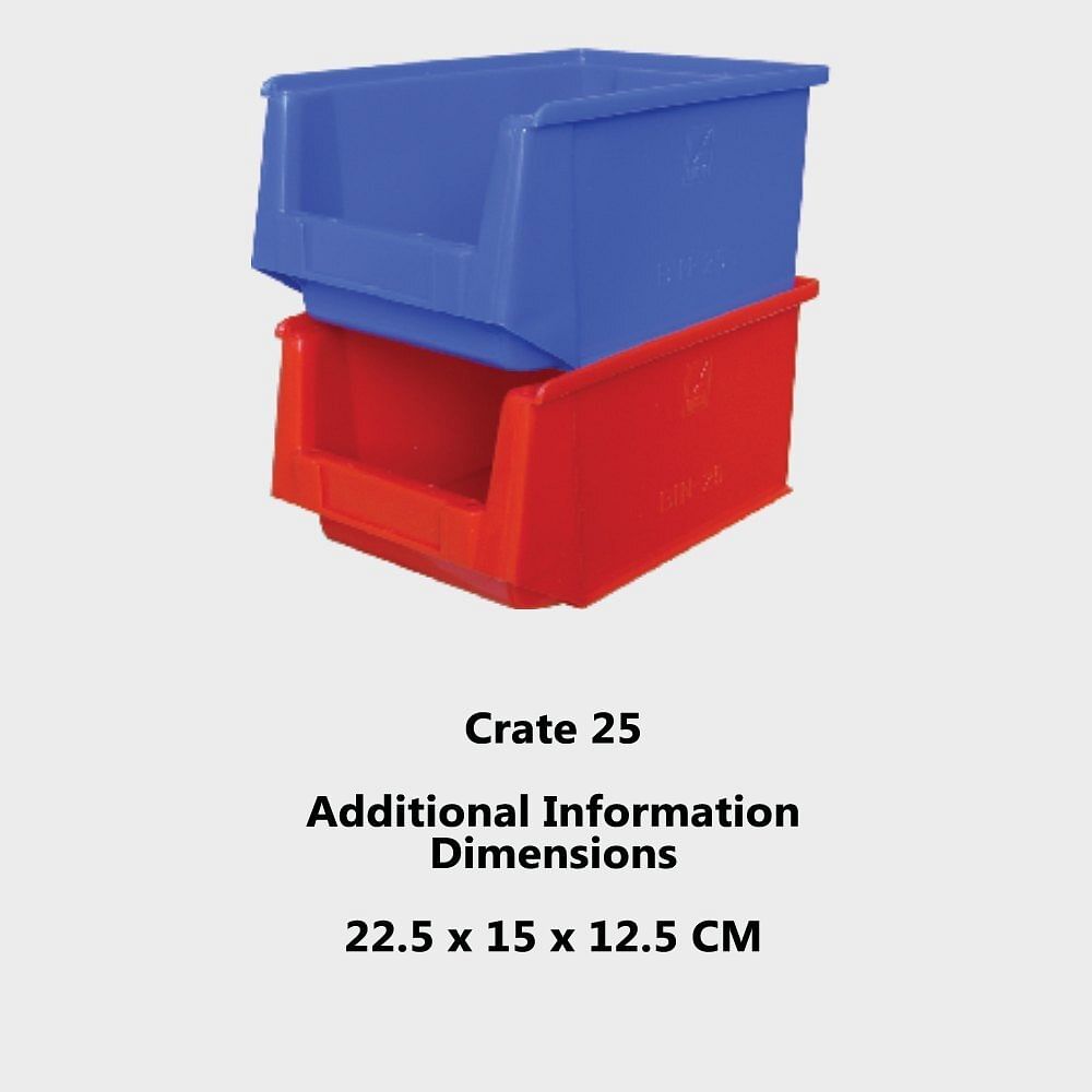 Aristo Blue Plastic Bin Box, Size/Dimension: 22.5 X 15 X 12.5 Cm