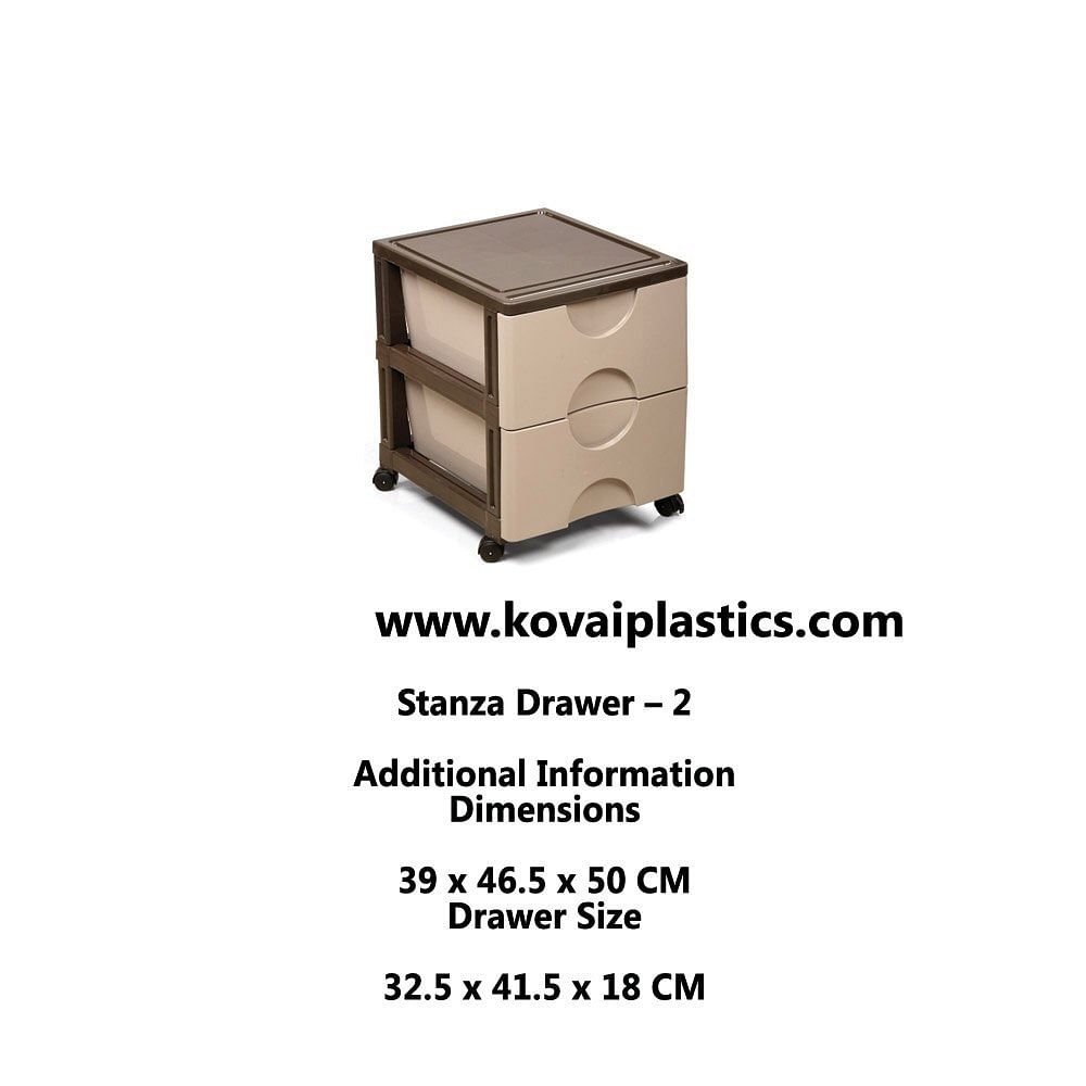 Aristo Brown 2 Layer Plastic Drawer