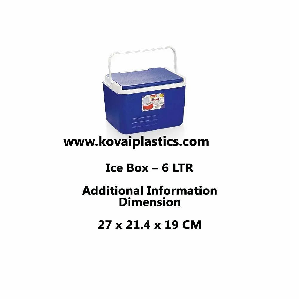 Aristo Red,Blue Plastic Ice box, Capacity: 6 Litre