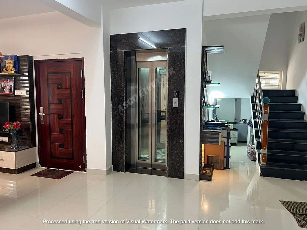 ASCO ELEVATOR Hydraulic Home Lift With SS Automatic Opening Door