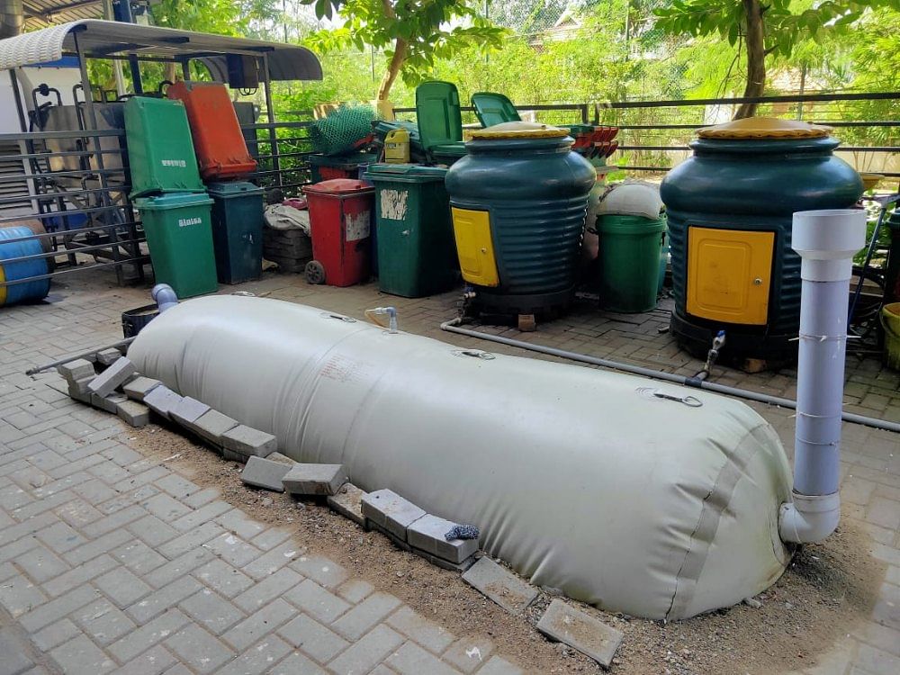 Automated Heating System Mild Steel Biogas Digester, Plant Size: 35MW, Capacity: 1000Litre